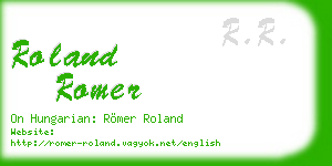 roland romer business card