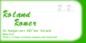 roland romer business card